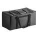 A Sterno black vinyl insulated double milk crate bag with a handle.