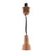 A Hanson Heat Lamp with a bright copper finish and a black cord.