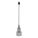 A long metal pole with a track fitting and a chrome finish.