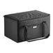 A large black Sterno insulated food carrier bag with a strap.