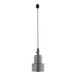 A silver Hanson Heat Lamp with a metal shade and track fitting.