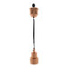 A Hanson Heat Lamps bright copper ceiling mount heat lamp with a black retractable cord.