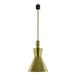 A Hanson brass ceiling mounted heat lamp with a brass track fitting.