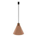 A Hanson Heat Lamps ceiling mount heat lamp with a bright copper finish and track fitting.