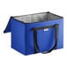 A blue and black Sterno extra-large catering food carrier.