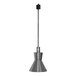 A Hanson Heat Lamps stainless steel ceiling mount heat lamp with a pole.