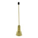 A Hanson Heat Lamp with a brass finish on a long yellow pole.