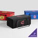 A black Sterno insulated pizza carrier with a red and yellow logo.