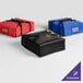 A royal blue Sterno insulated pizza carrier bag with black straps.