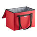 A red and black Sterno food carrier bag.