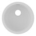 A white Zurn Elkay Quartz Classic bar sink with a hole in the center.