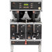 A Curtis Gemini stainless steel coffee machine with two coffee pots on top.
