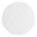 A white circle with a black border on a white background.