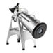 A silver and stainless steel AvaMix heavy-duty food blender with a black round lid.