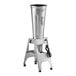 An AvaMix stainless steel blender with a silver base.