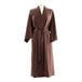 A brown Telegraph Hill seersucker kimono robe on a mannequin.