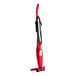 A red and black Dirt Devil Simplistik 3-in-1 upright stick vacuum.