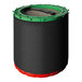 A black and green cylinder with a green rim.