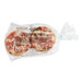 A case of Tony's Deep Dish Pepperoni Pizzas in plastic bags.