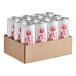 A group of Wild Bill's Strawberry Cream Soda cans in a cardboard box.