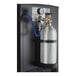 A gas cylinder with a pressure gauge attached.
