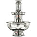 Apex 4009-SS Royal Princess 7 Gallon 3 Tier SS Beverage Fountain with Inflow Spigots, Silver Bow Tie Trim, & Waterfall Set