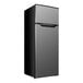 A black and silver Danby reach-in refrigerator with a handle.