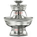 Apex 3011-ST Hostess 3 Gallon Silver Aluminum Beverage Fountain with Silver Rope Trim and Floral Cup
