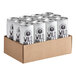 A cardboard box filled with 12 Wild Bill's Craft Beverage Co. Root Beer soda cans.