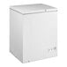 A white Danby chest freezer with a handle and a lid.