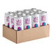 A cardboard box with 12 Wild Bill's Ring Pop Berry Blast soda cans.