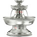 Apex 3001-ST Maitre'd 5 Gallon Silver Aluminum Beverage Fountain with Silver Rope Trim & Floral Cup