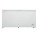A white Danby chest freezer.