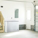 A Danby white chest freezer with a lid.