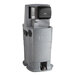 A grey plastic Lavex water dispenser with a black lid.
