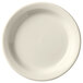 A Libbey Porcelana white porcelain plate with a narrow white rim.