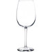 A clear Libbey Vina wine glass with a stem.