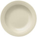 A Libbey Porcelana white porcelain pasta bowl with a wide rim.