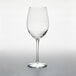 A Libbey Vina tall wine glass on a white background.