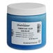 A blue container of Chefmaster Blue Dry Powder Food Color with a white lid.