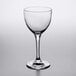 A clear Reserve by Libbey Nick and Nora glass on a white surface.
