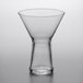 A Libbey Symbio martini glass with a cone-shaped bottom and a white top.