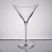 A Reserve by Libbey Renaissance martini glass with a long clear stem.