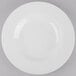 A Libbey Porcelana bright white porcelain pasta bowl with a white rim.