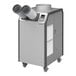 A large grey and white Airrex portable air conditioner with two cylinder tubes on top.