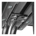 A close-up of a silver metal interlocking bracket for a Lancaster Table & Seating Church Chair.
