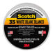 A close up of a roll of white 3M Scotch 35 Vinyl Electrical Tape.