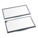 Two rectangular white glass lids.