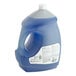 A blue plastic jug of Palmolive Ultra Professional Fresh Scent Oxy Power Degreaser Liquid Dish Soap.