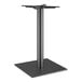 A Lancaster Table & Seating black metal square table base.